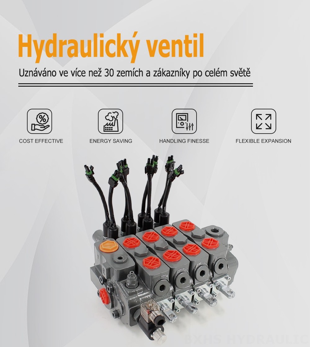 HSDLS180 - Elektrický vyvažovací ventil Ruční Šoupátko 4 Sekční směrový ventil